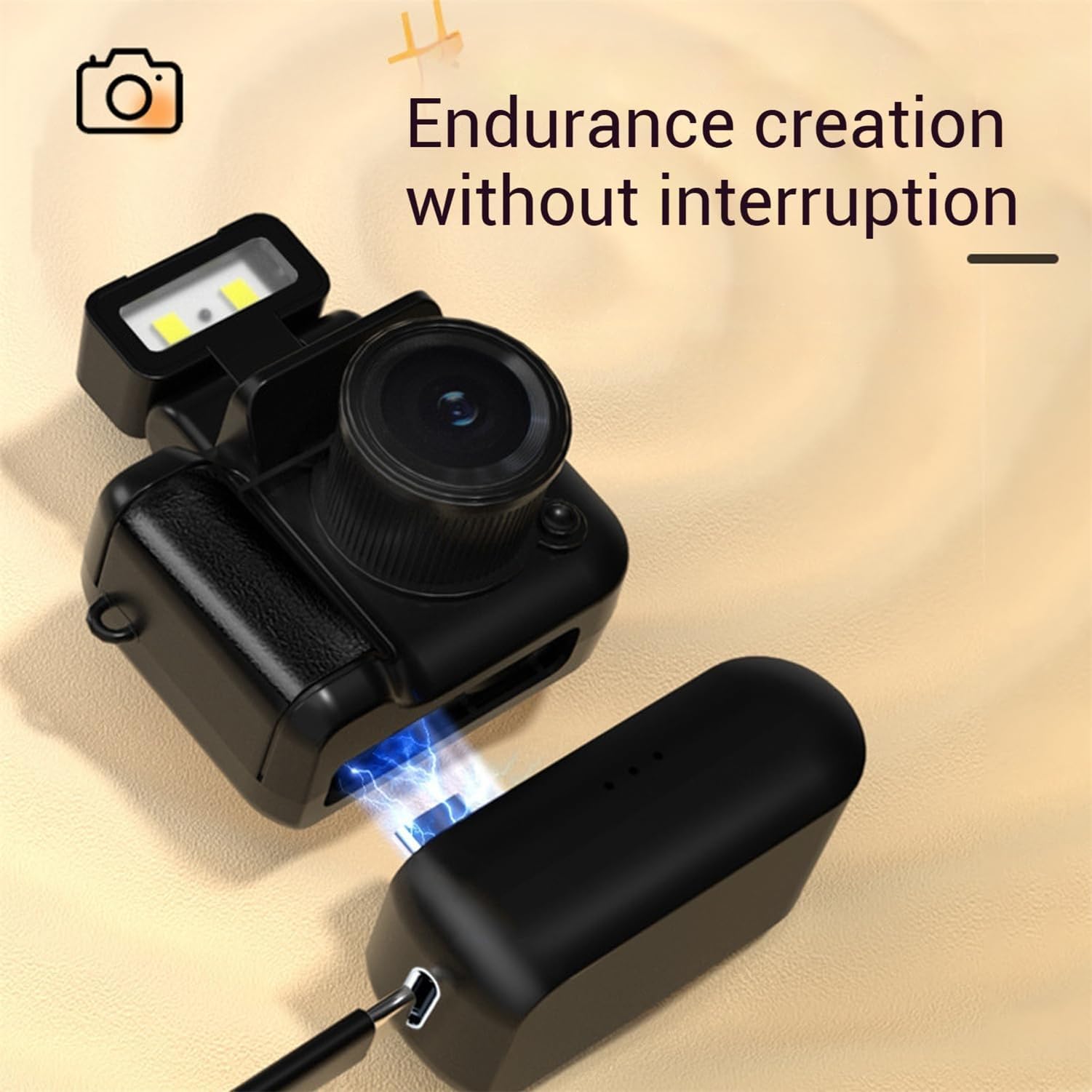 Retro Snap Camera - Mini Retroflex Nostalgic Keychain Camera | Portable Travel Thumb Camera for Vlogging & Life Recording | 32GB Memory, White | Perfect for Travel, Parties & Everyday Moments