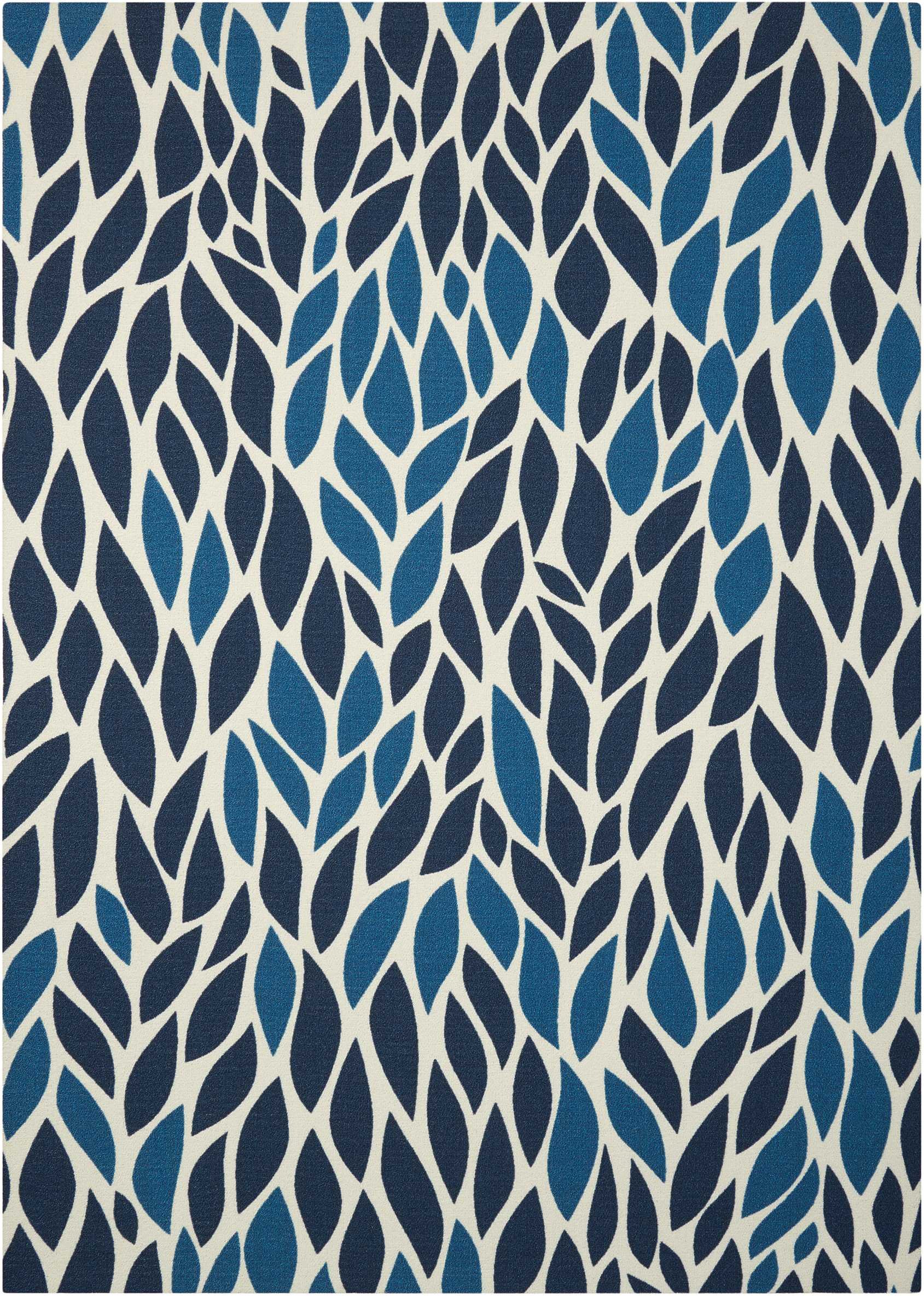 Nourison 10' x 13' Indoor/Outdoor Area Rug - Blue, Easy to Clean, Non-Shedding, Soft & Durable for Bedroom, Living Room, Dining Room, Kitchen - Perfect for Home Decor & Outdoor Patio Use