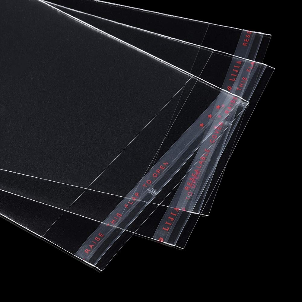 1000pcs 4.13x3.94 Inch OPP Clear Resealable Plastic Bags with Self-Adhesive Seal - 105x100mm Rectangle Cellophane Poly Bags for Bakery, Candy, Soap, Cookies, Chocolate Packaging - Perfect for Food Storage, Party Favors & Small Business Retail