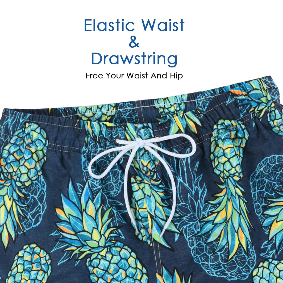 **Men's Quick Dry Swim Trunks with Mesh Lining & Pockets - Funny Beach Shorts for Swimming, Surfing, and Summer Vacations**
