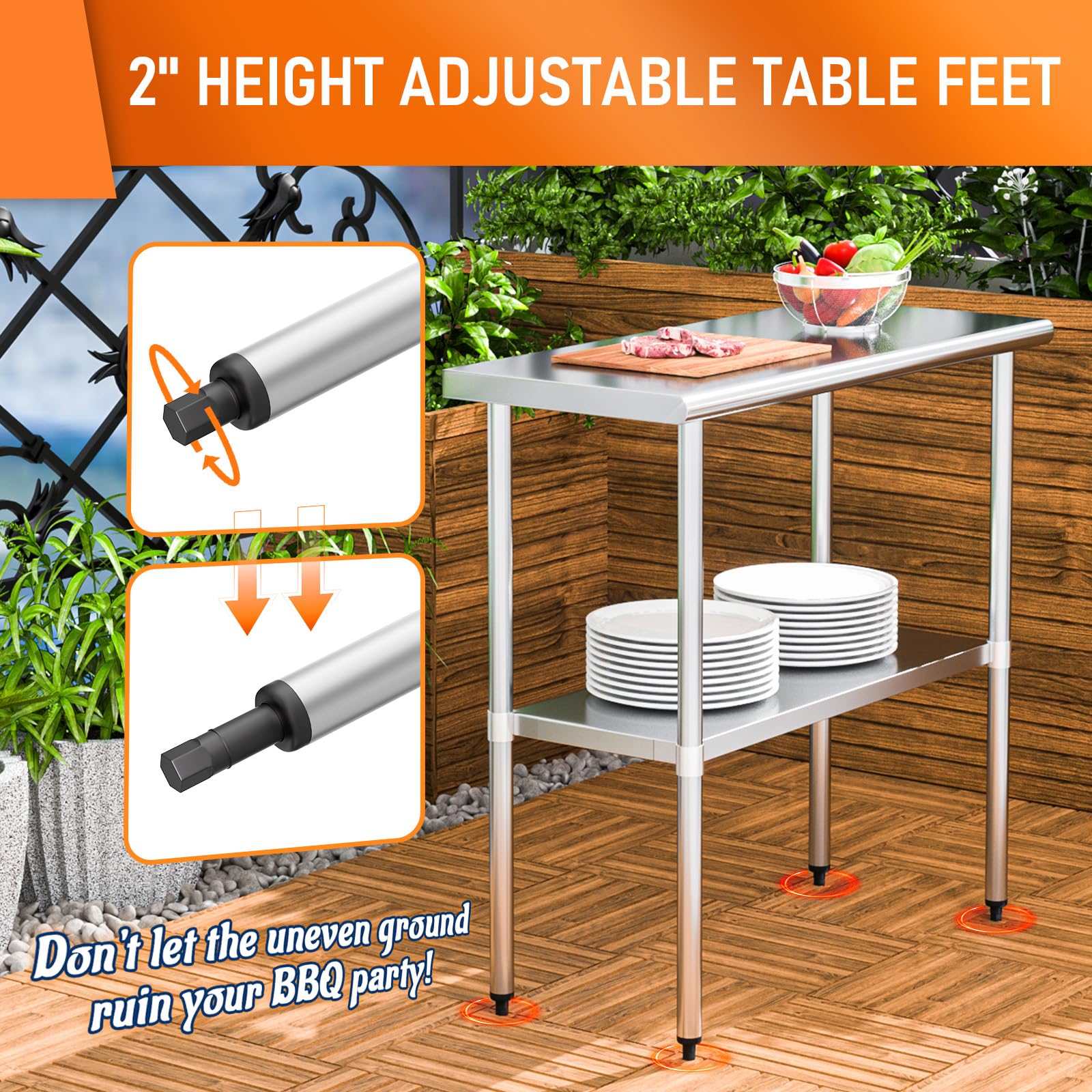 Premium Stainless Steel Work Table 18