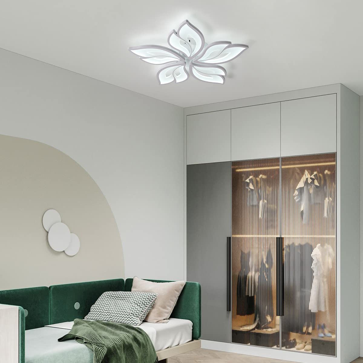 Becailyer 60W Dimmable LED Ceiling Light with Remote Control - 23.6