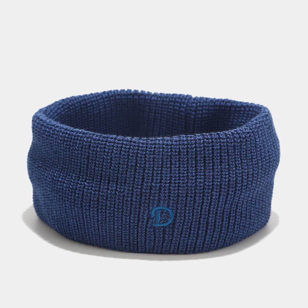 Unisex D Letter Elastic Knitted Headband - Soft Stretchable Hair Band for Men & Women - Perfect for Sports, Workouts, Beach, and Everyday Use
