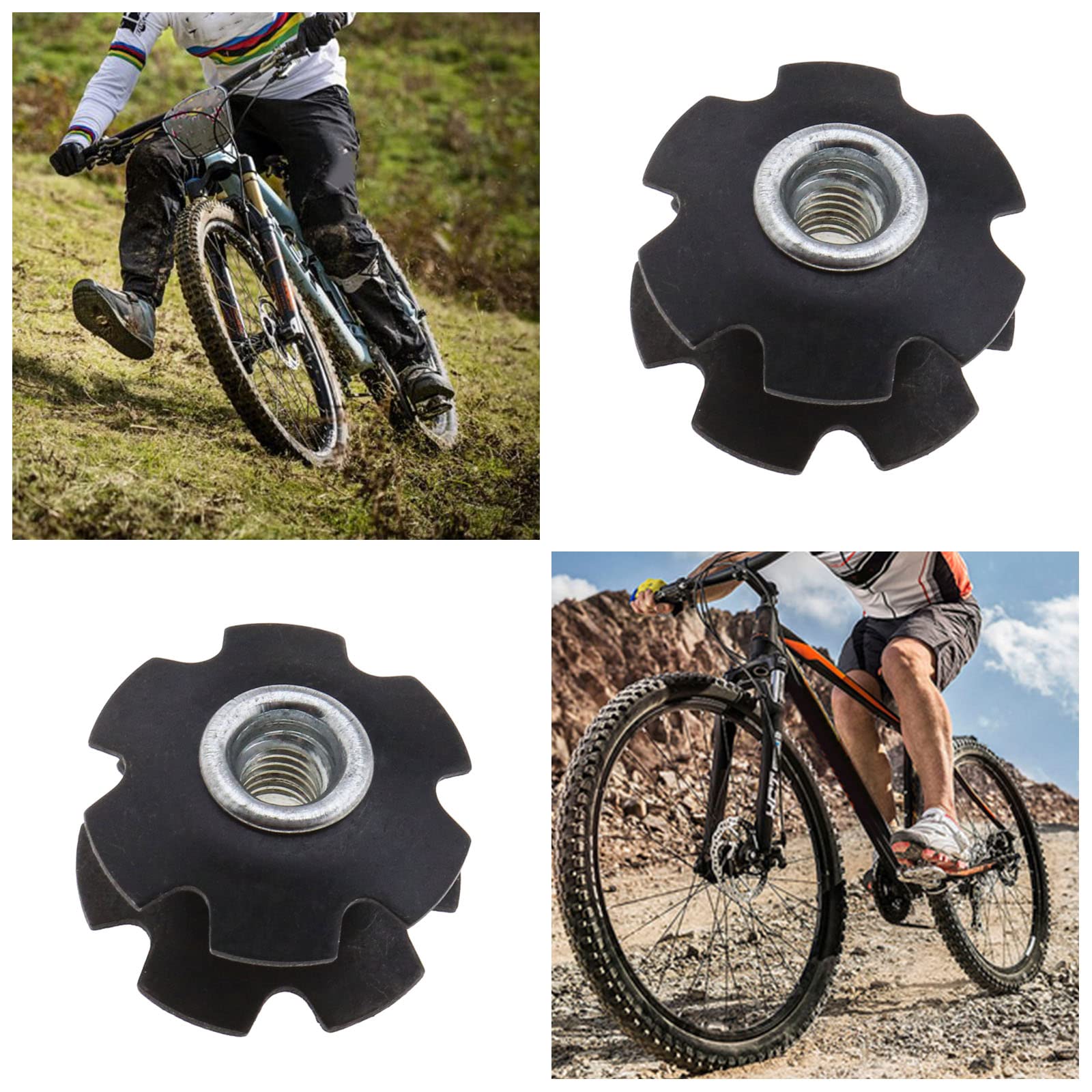 10PCS Bike Headset Star Nut Set for 28.6mm (1-1/8 inch) Front Fork - Compatible with Mountain Bikes, Road Bikes & Hybrid Bikes - Durable Cycling Components for Easy Bike Repair & Maintenance - Perfect for DIY Bike Upgrades & Professional Mechanics