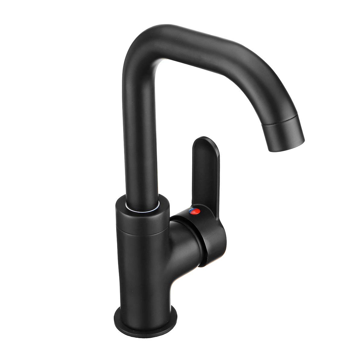MAHWTF 360° Rotating Single Handle Bathroom Sink Faucet - Hot and Cold Water Mixer Tap for Kitchen & Basin - Perfect for Modern Homes & Small Spaces