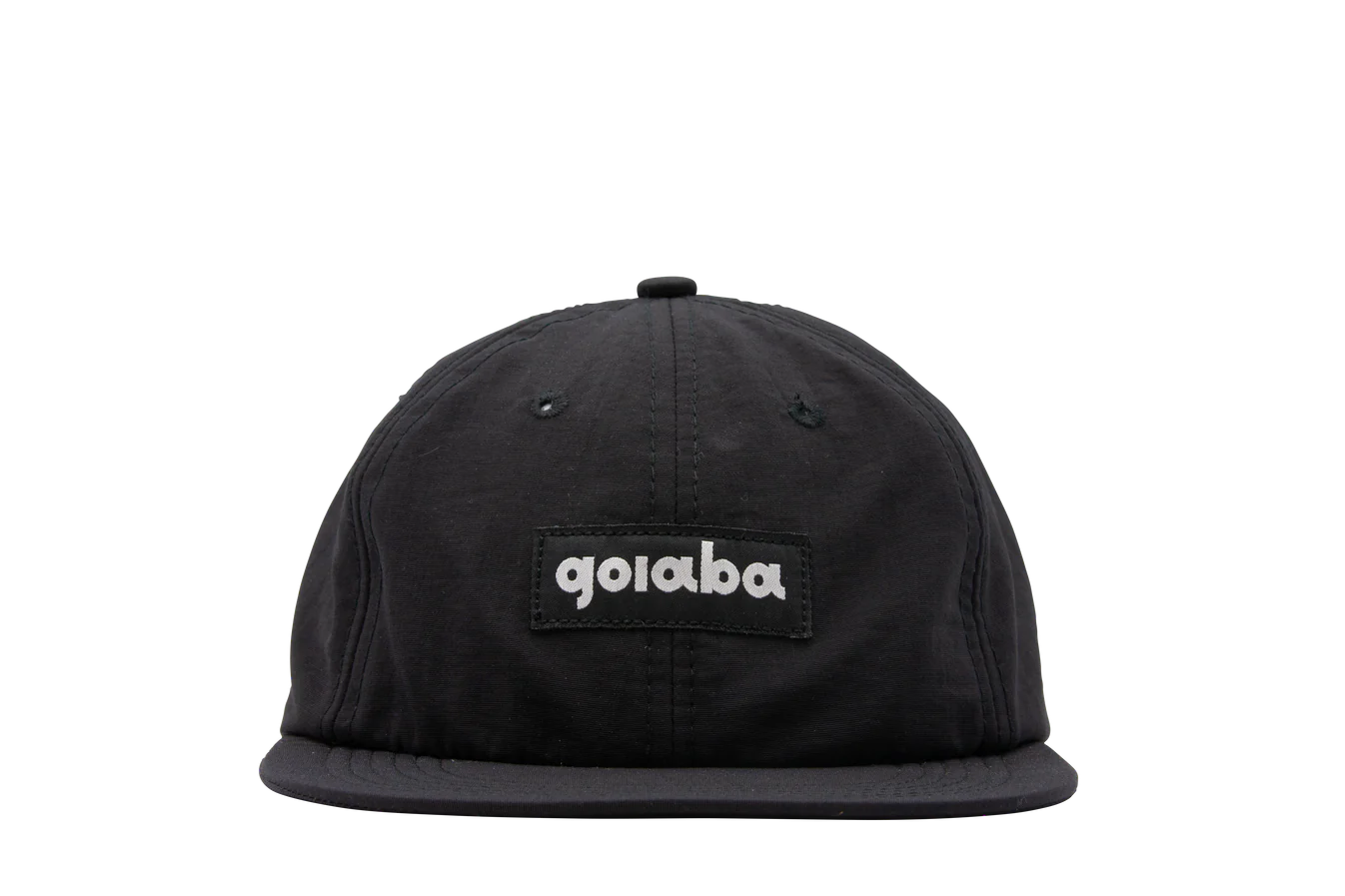 Goiaba E.C 6 Panel Nylon Baseball Cap - Black Unisex Adjustable Snapback Hat for Men & Women | Perfect for Outdoor Sports, Running, Hiking and Casual Wear