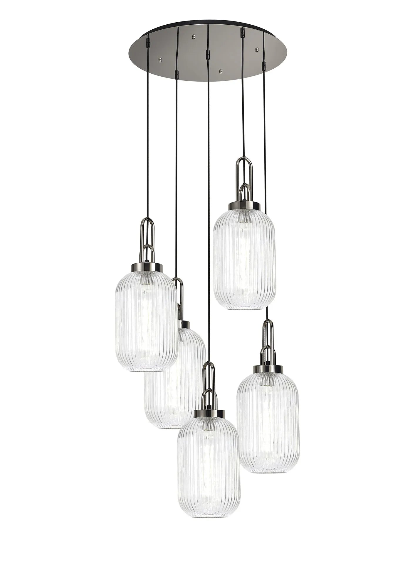 Stylish Cadiz 5-Light Cluster Pendant Light Fixture - Modern Ceiling Lighting for Dining Room, Kitchen & Living Room