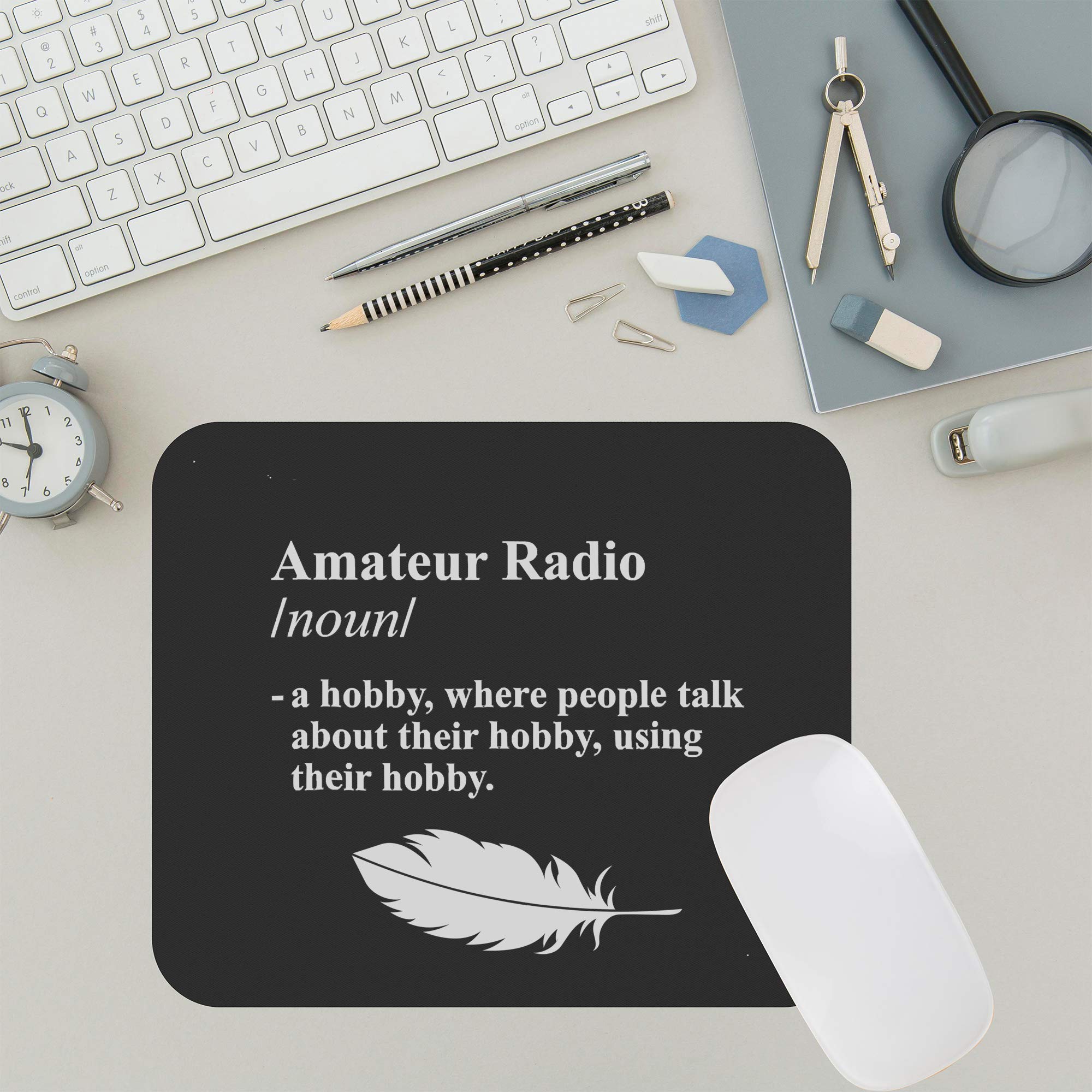 Funny Amateur Radio Mouse Pad - Humorous HAM Operator Gift with Joke Design for Computer Desk Accessories | Perfect for Radio Enthusiasts, Office Pranks & Gag Gifts