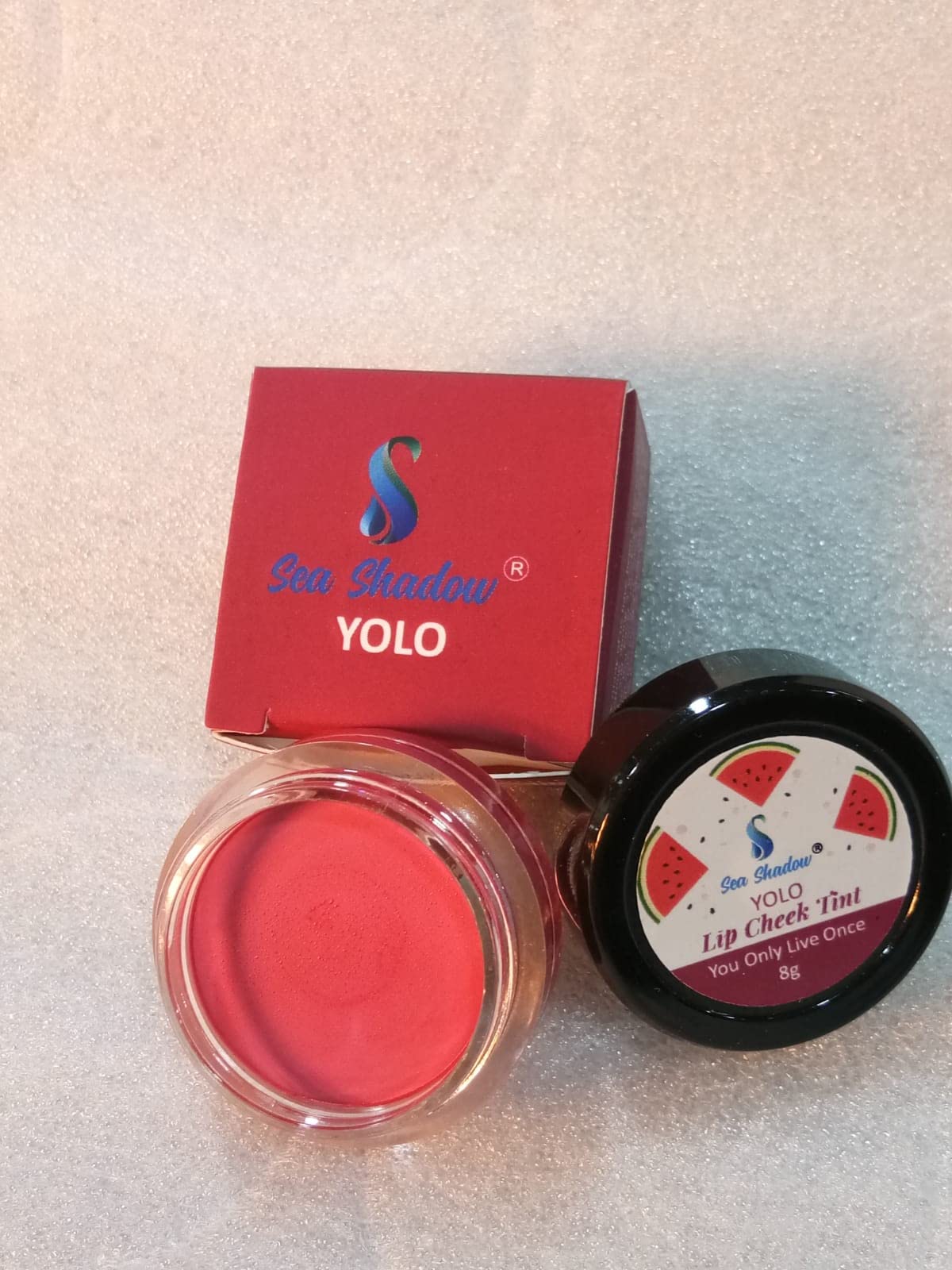 SEA SHADOW Matte Lip & Cheek Tint - Jojoba Oil & Vitamin E Enriched Multipot for Lips, Cheeks & Eyelids | Raspberry Pink Long-Lasting Makeup | Perfect for Daily Wear, Date Night & Special Occasions