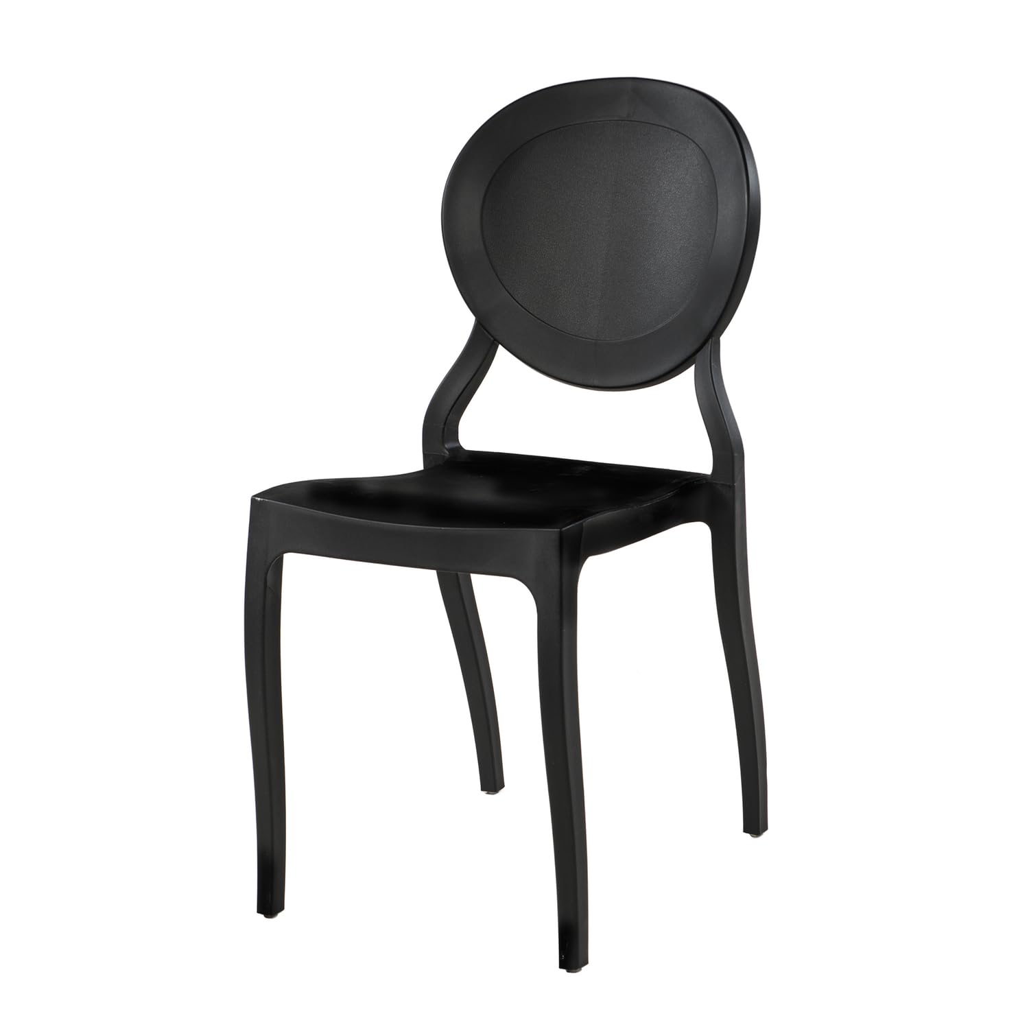 Emma Armless Black Commercial Chairs - Stackable & Durable for Office, Restaurant, and Event Seating