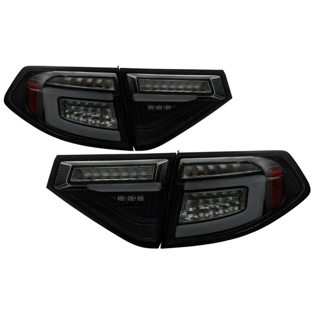 Spyder LED Black Smoke Tail Lights Pair for 2008-2014 Subaru Impreza WRX Hatchback | 5086747 | Upgrade Car Style & Nighttime Visibility