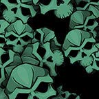 Skull Deco Green