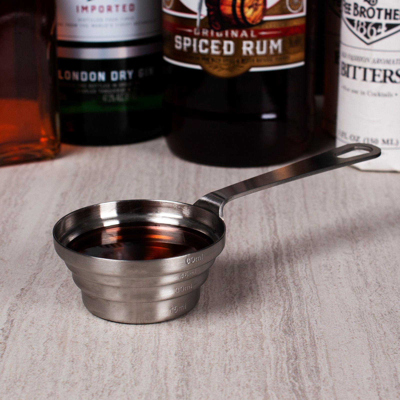 BarConic® Professional Multi-Level Jigger - 1oz & 2oz Dual-Measurement Cocktail Mixing Tool for Bartenders - Perfect for Craft Cocktails, Home Bars & Mixology Enthusiasts