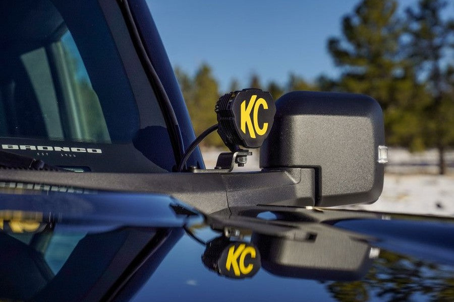 Ford Bronco KC HiLiTES Ditch & A-Pillar Light Mounts - Off-Road LED Light Brackets for Adventure & Night Driving