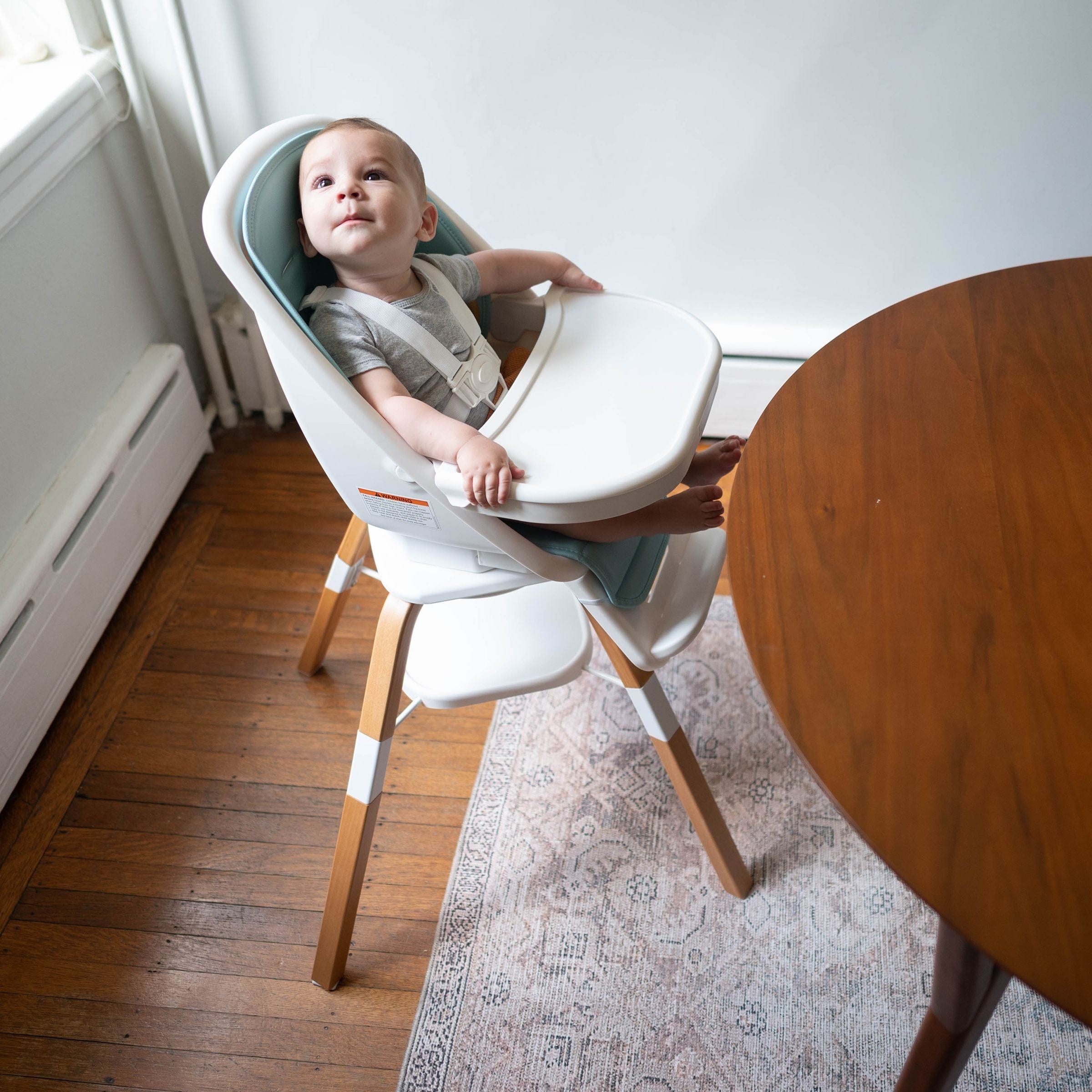 TruBliss 360° Rotating High Chair for Babies & Toddlers - Adjustable Height Convertible Baby Feeding Seat with Removable Tray - Perfect for Dining, Weaning & Playtime at Home