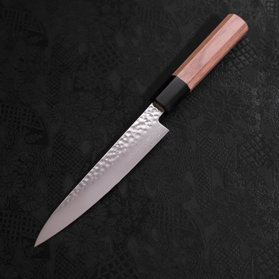 VG-10 Damascus Steel Petty Knife 150mm with Walnut Handle - Japanese Kitchen Knife for Slicing, Peeling & Precision Cutting