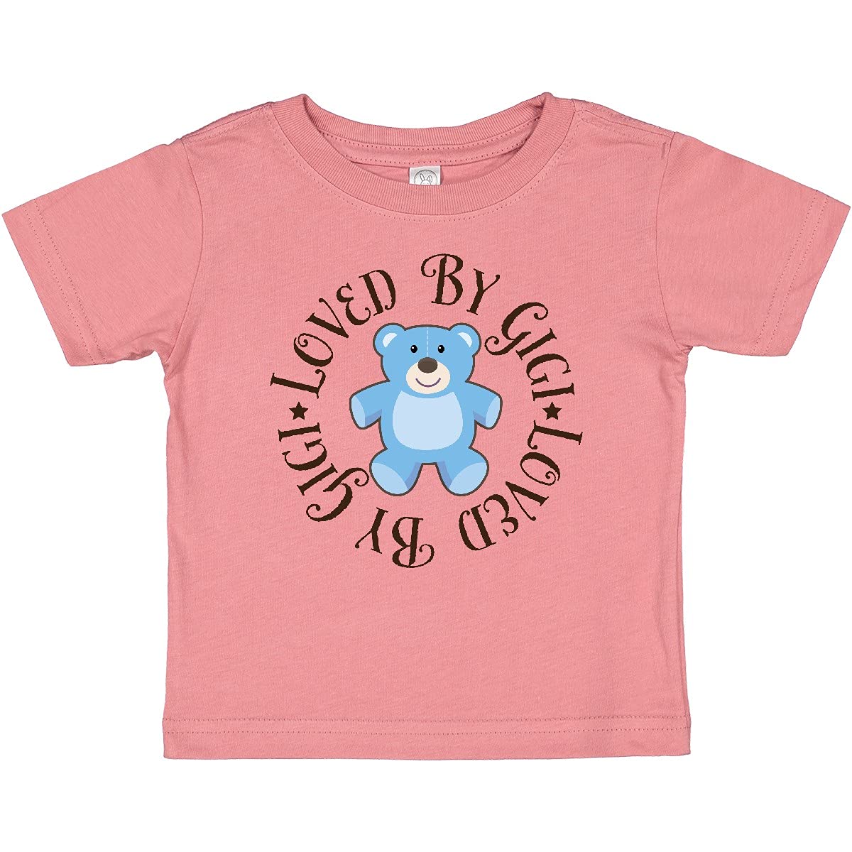 Inktastic Loved by Gigi Baby Boy Short Sleeve T-Shirt - Cute Graphic Tee for Infants & Toddlers - Perfect for Playdates, Birthday Parties & Family Photos