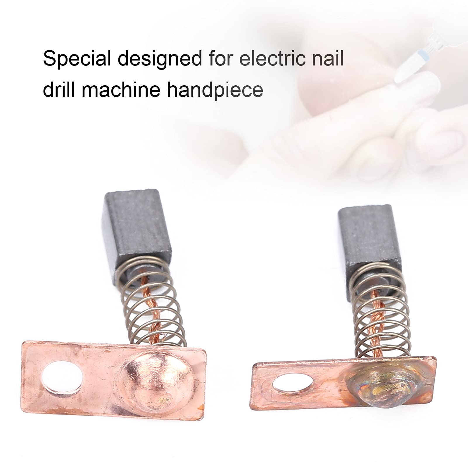 Professional Carbon Steel Nail Drill Handpiece - Durable Manicure Tool with Carbon Brush for Home & Salon Use | Perfect for Nail Art, Acrylics & Gel Extensions