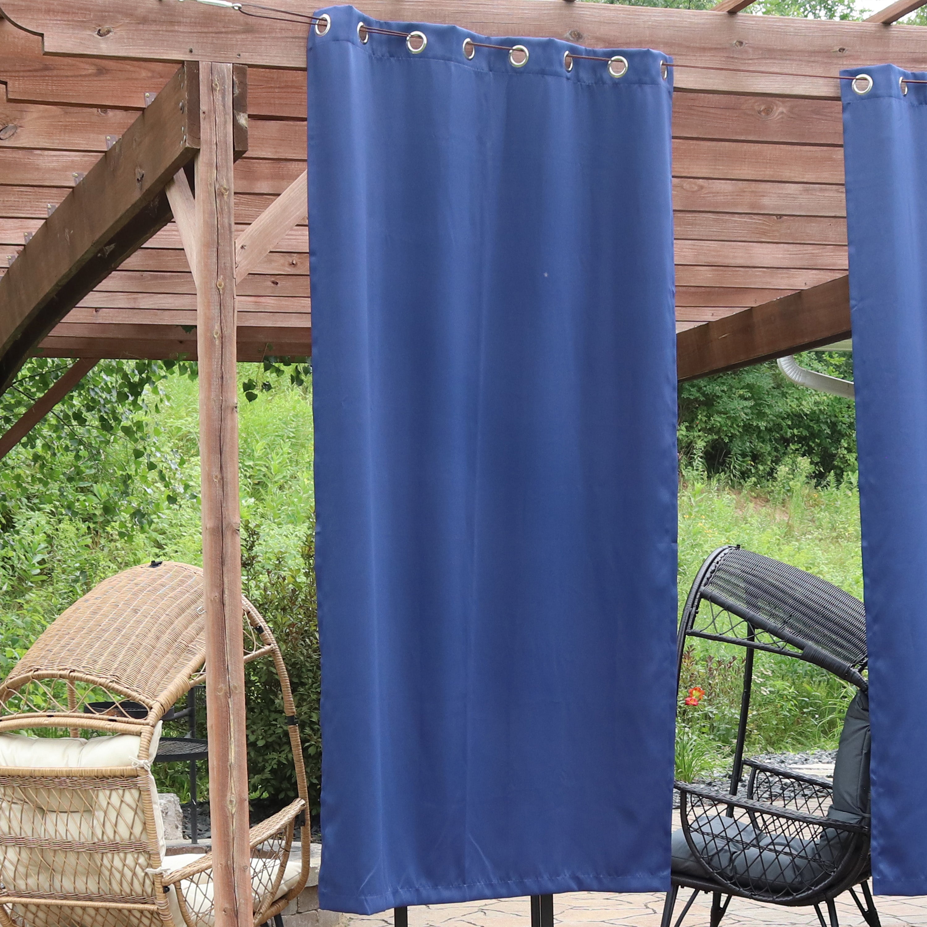 Blackout Curtain Panels with Grommet Top for Bedroom & Living Room - Sun Blocking Thermal Insulated Drapes by Sunnydaze Outdoor - Perfect for Home, Office, and Nursery