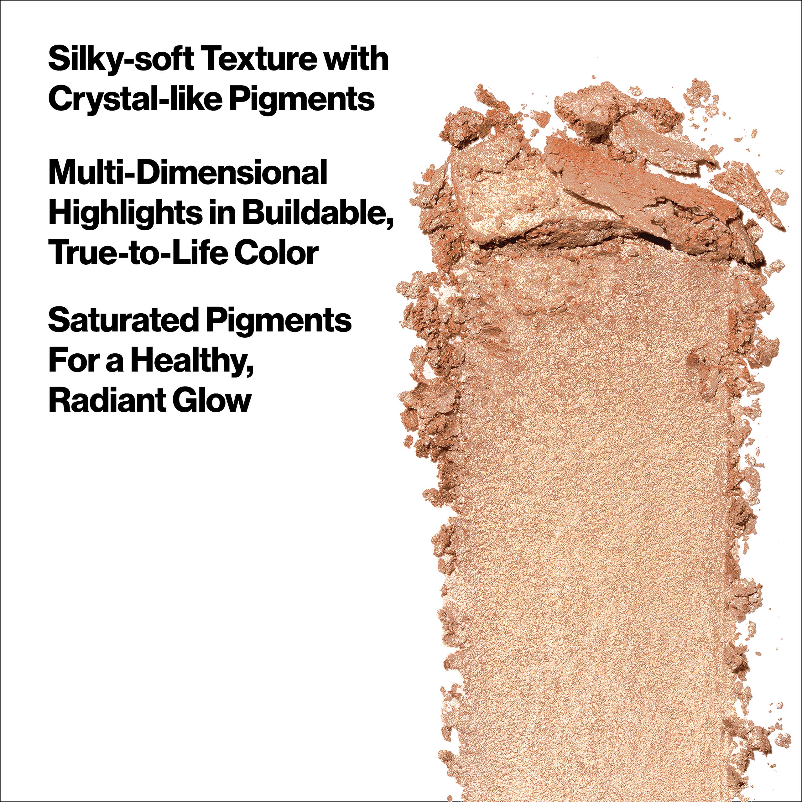 Revlon Skin Lights Prismatic Highlighter Powder - Daybreak Glimmer 201, 0.28 Oz | Natural Glow & Shimmer Finish for Face Makeup | Perfect for Daily Wear, Special Occasions & Photography Lighting