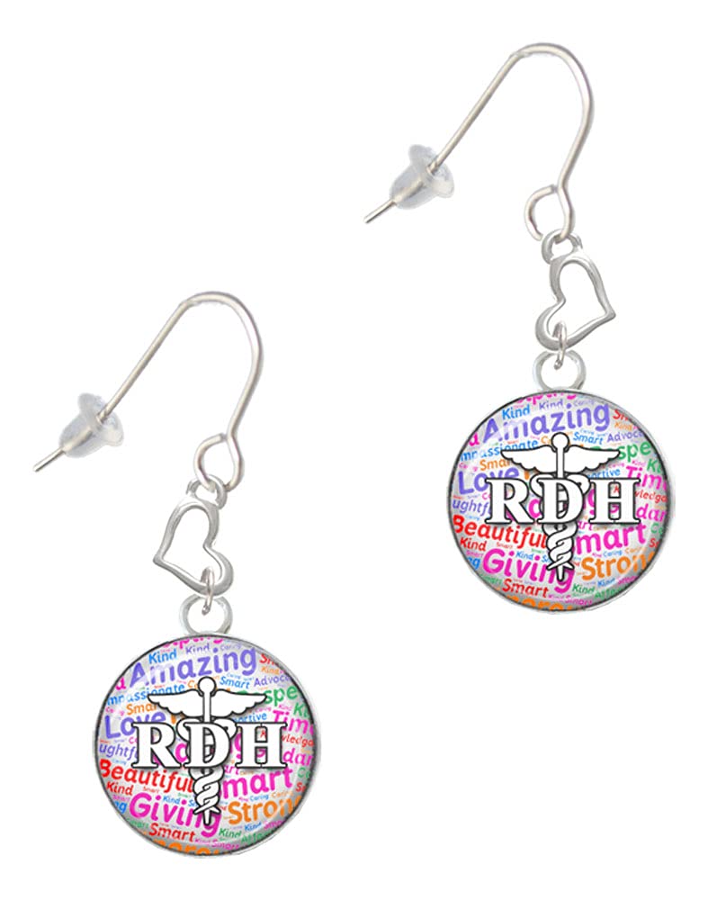 Delight Jewelry Silver Heart French Earrings for Women