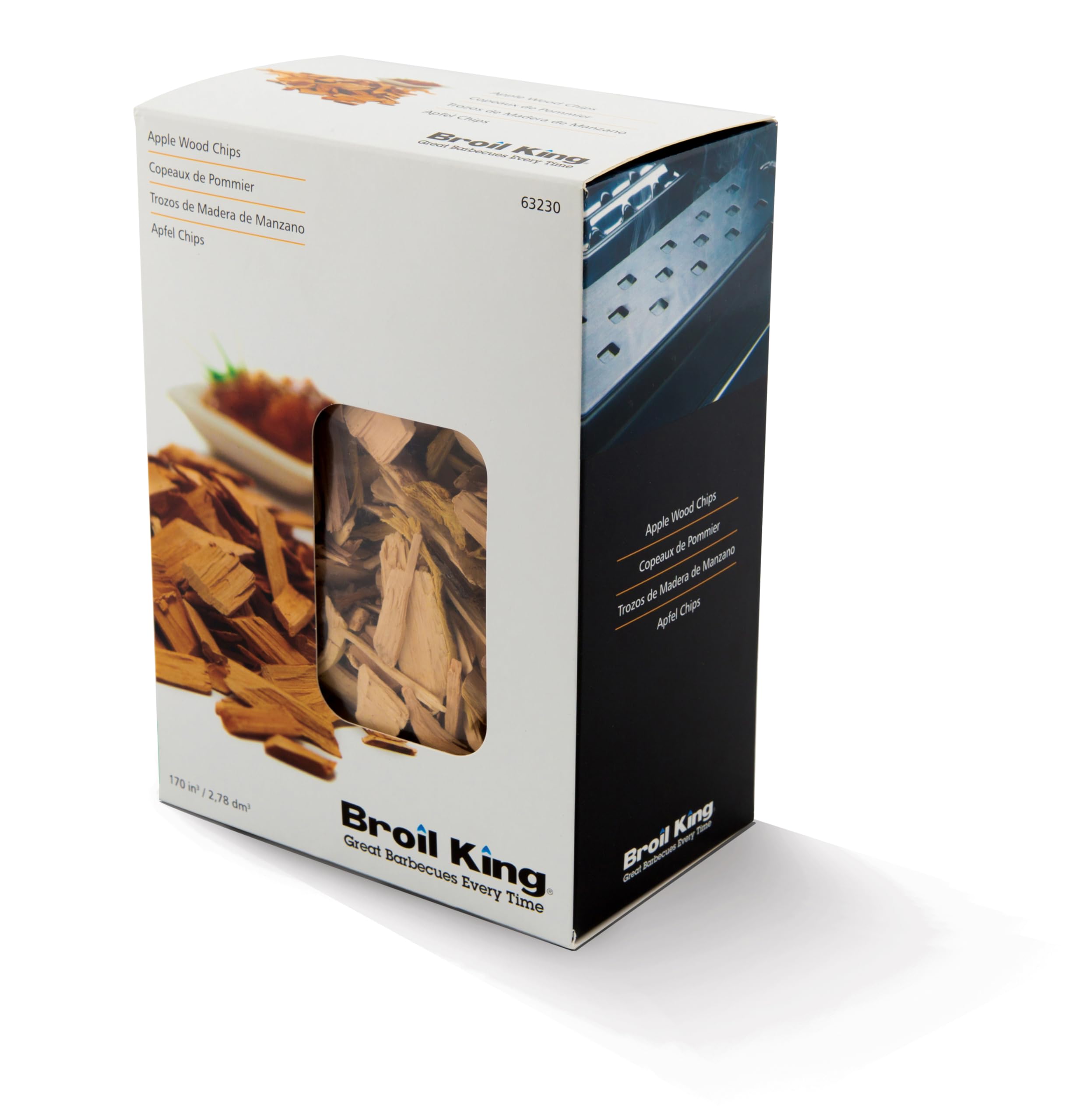 Broil King 63230 Natural Apple Wood Smoking Chips & Chunks for BBQ, Grilling, and Smoking - Perfect for Beef, Pork, Chicken, and Seafood - 1.5 lb Bag