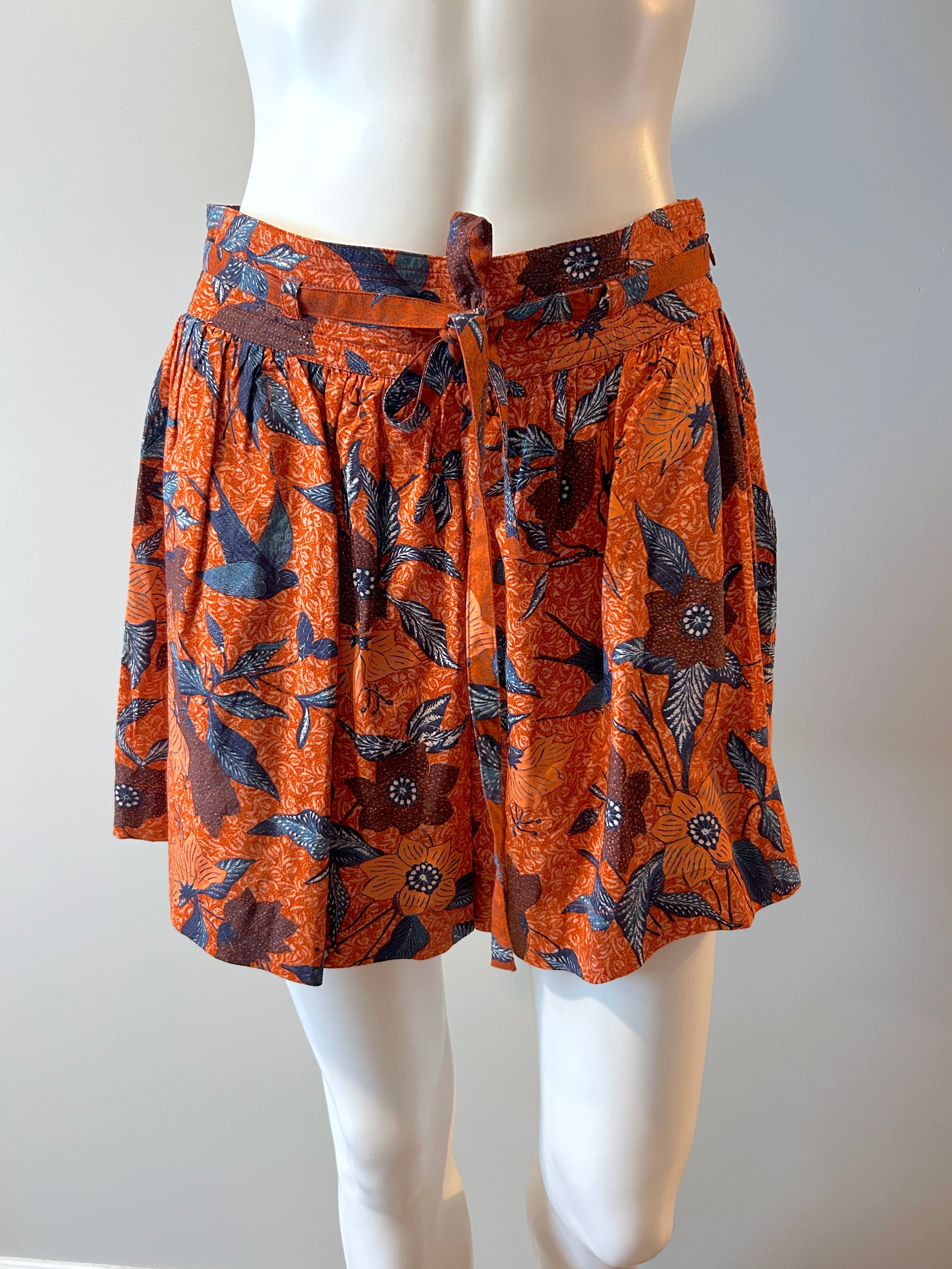 Ulla Johnson Women's High Waisted Floral Print Shorts - Size 2 | Summer Casual Shorts for Beach, Vacation & Everyday Wear