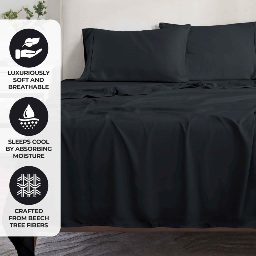 Premium 300 Thread Count Modal Deep Pocket Sheet Set - Soft & Breathable Bedding for Ultimate Comfort - Perfect for Master Bedroom, Guest Room, or Vacation Home