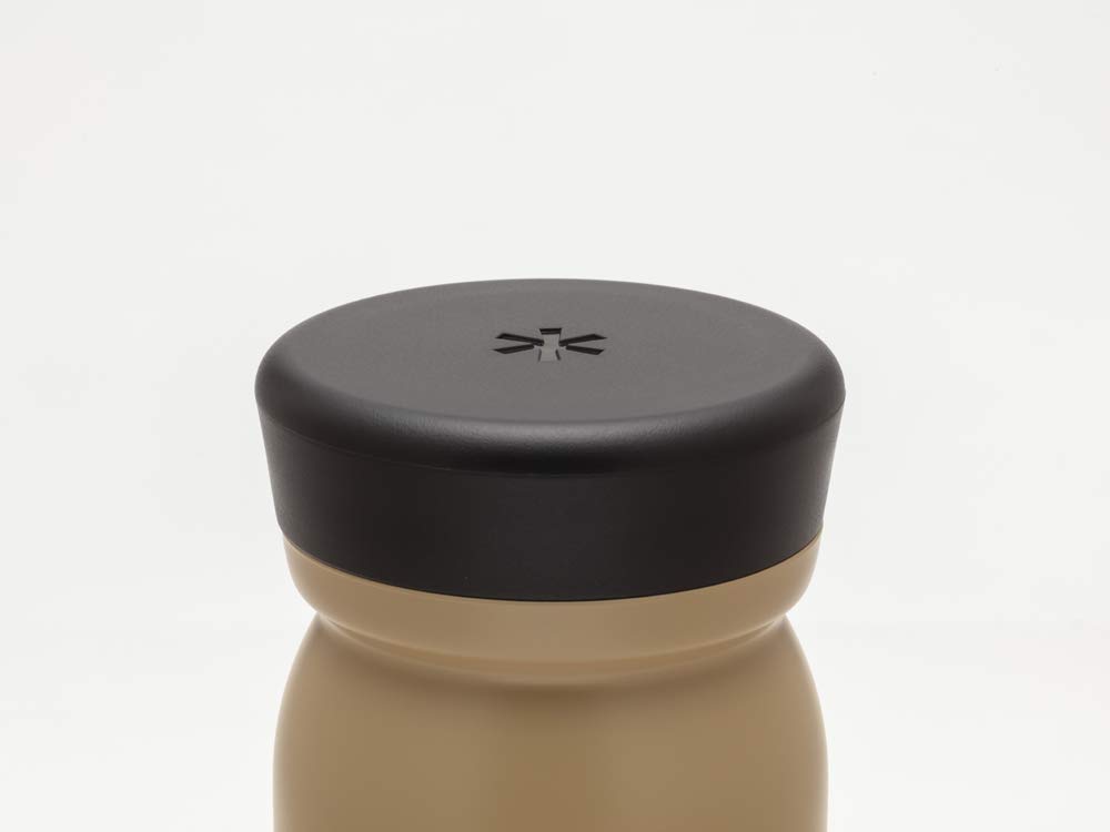 Snow Peak 350ml Sand-Colored Milk Bottle - Durable & Lightweight Camping & Outdoor Drinkware for Hiking, Picnics, and Daily Use