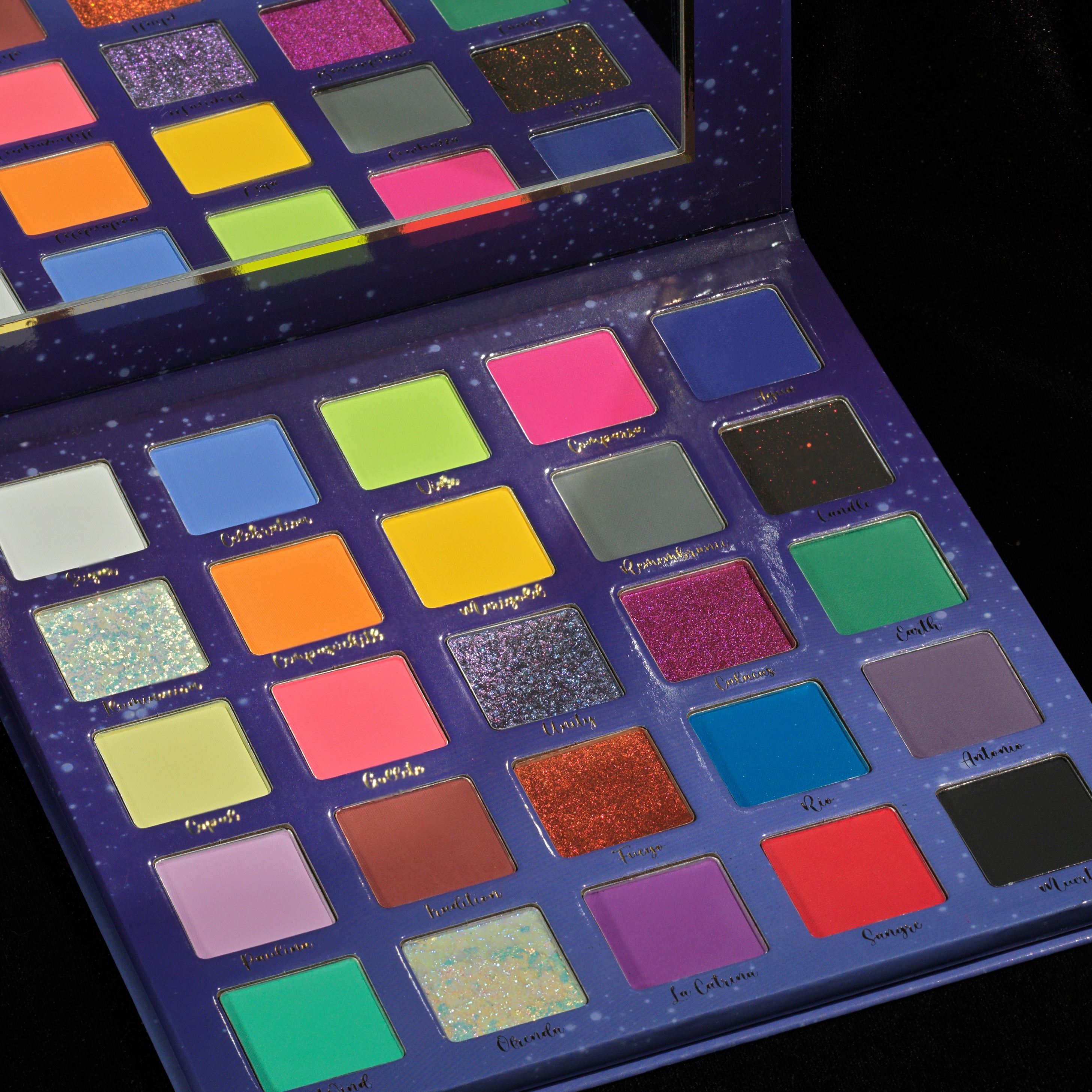 Vibrant Calavera Eyeshadow Palette - 12 Highly Pigmented Colors for Day & Night Makeup Looks | Perfect for Halloween, Dia de los Muertos & Festive Celebrations