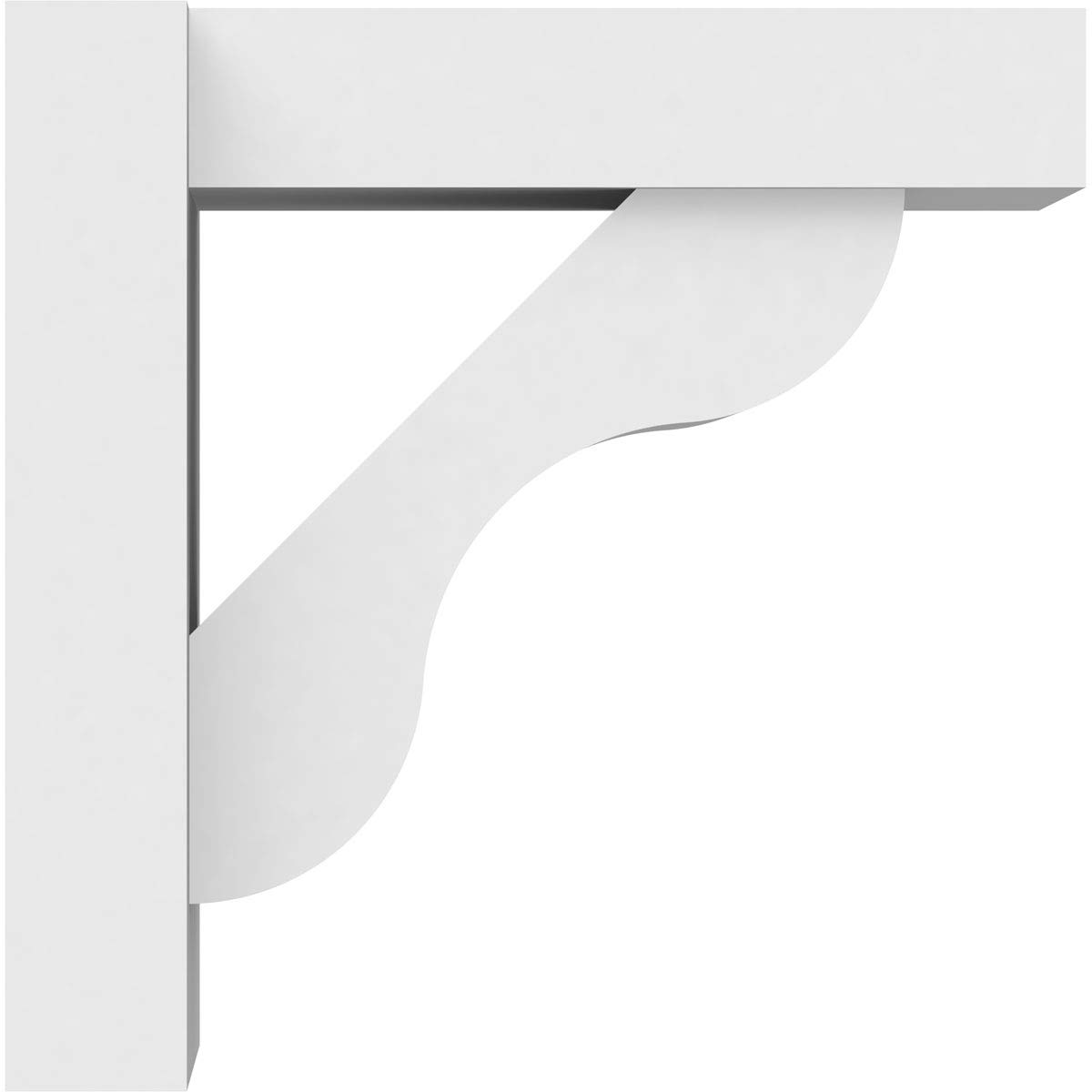 Ekena Millwork OUTP07X12X12CAR05 Carmel Architectural Grade PVC Outlooker with Block Ends - 7