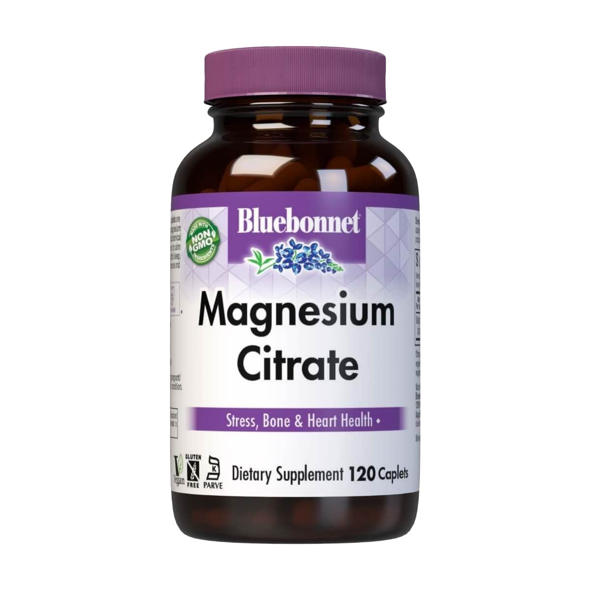 Bluebonnet Magnesium Citrate 120 Caplets - High Absorption Magnesium Supplement for Muscle Relaxation, Sleep Support & Stress Relief - Perfect for Athletes, Busy Professionals & Nighttime Relaxation