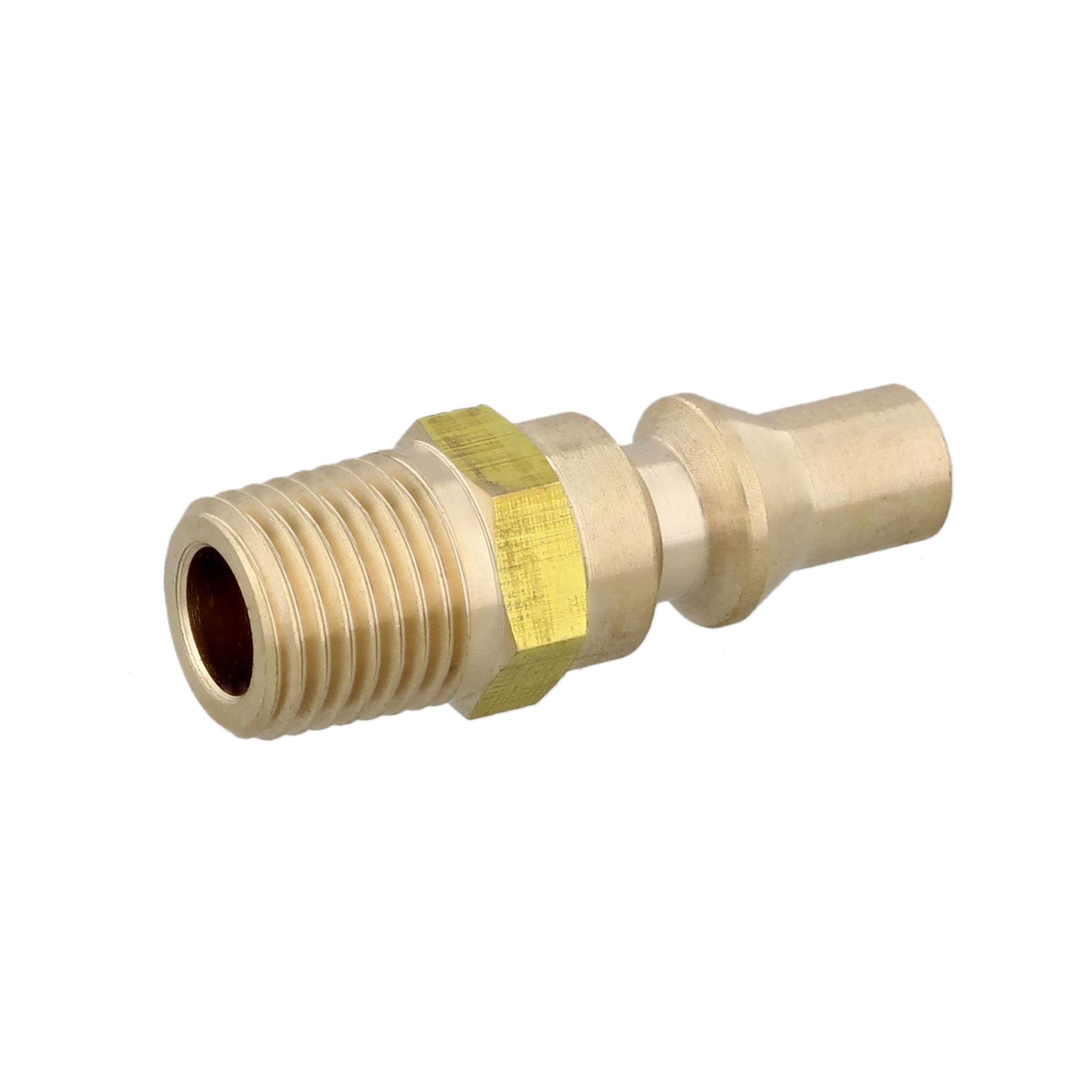 BISupply 1/4 Inch Quick Connect Propane Tank Male Adapter LP RV - Brass Fitting for Gas Grill, Smoker, Camp Stove, Fire Pit & Outdoor Cooking Accessories | Compatible with BBQ, RV & Camping Equipment