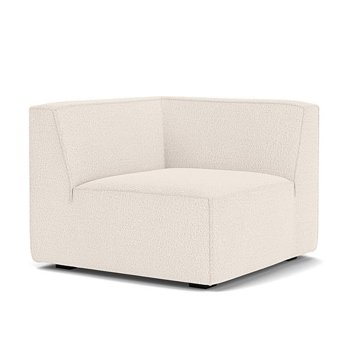 Dane Boucle 1 Seater Right Corner Modular Sofa - Modern Accent Chair for Small Spaces, Living Room, Apartment & Office - Soft Upholstered Lounge Seating with Comfortable Back Support