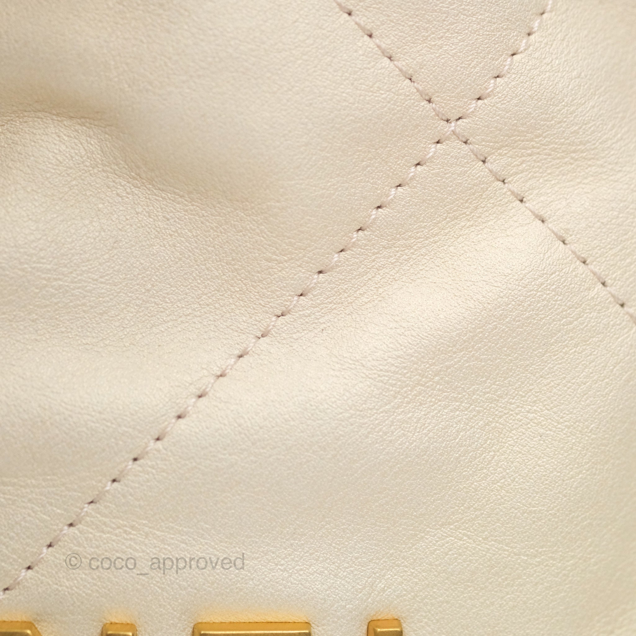 Chanel 22 Mini Bag Iridescent Light Pearly Calfskin with Aged Gold Hardware | Luxury Crossbody Purse for Women | Perfect for Evening Parties, Date Nights & Special Occasions