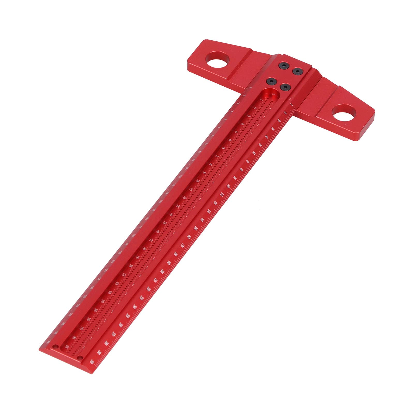 Premium T-Type Square Ruler - Aluminum Right Angle Scribe & Marking Gauge - Precision Woodworking & Carpentry Measuring Tool for Glass Cutting - Perfect for DIY Projects, Cabinet Making, and Professional Woodworking Workshops