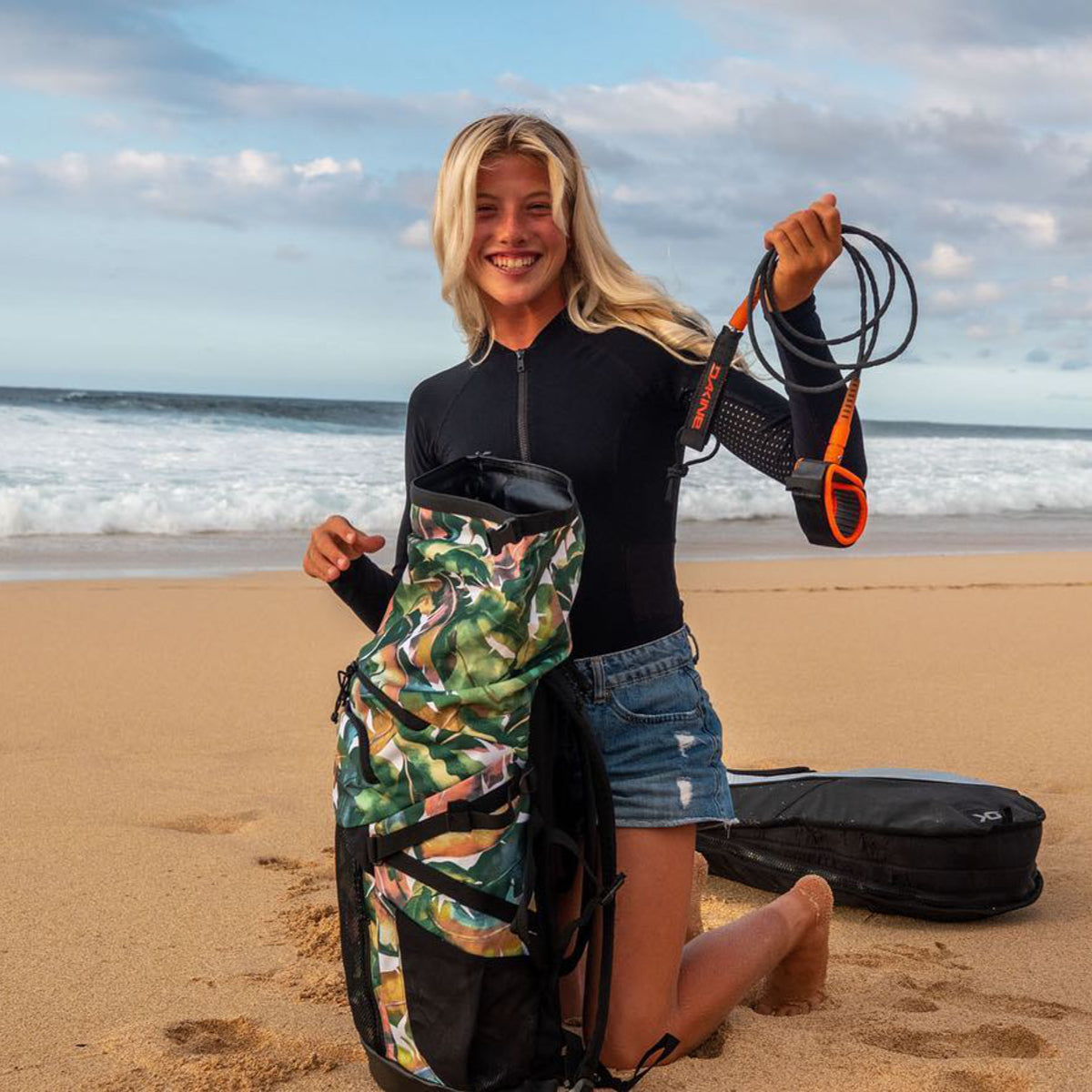 Dakine Longboard Surf Leash - 10ft x 1/4in Calf Rope for Surfing - Perfect for Big Wave Surfing, Paddle Boarding & Water Sports Accessories