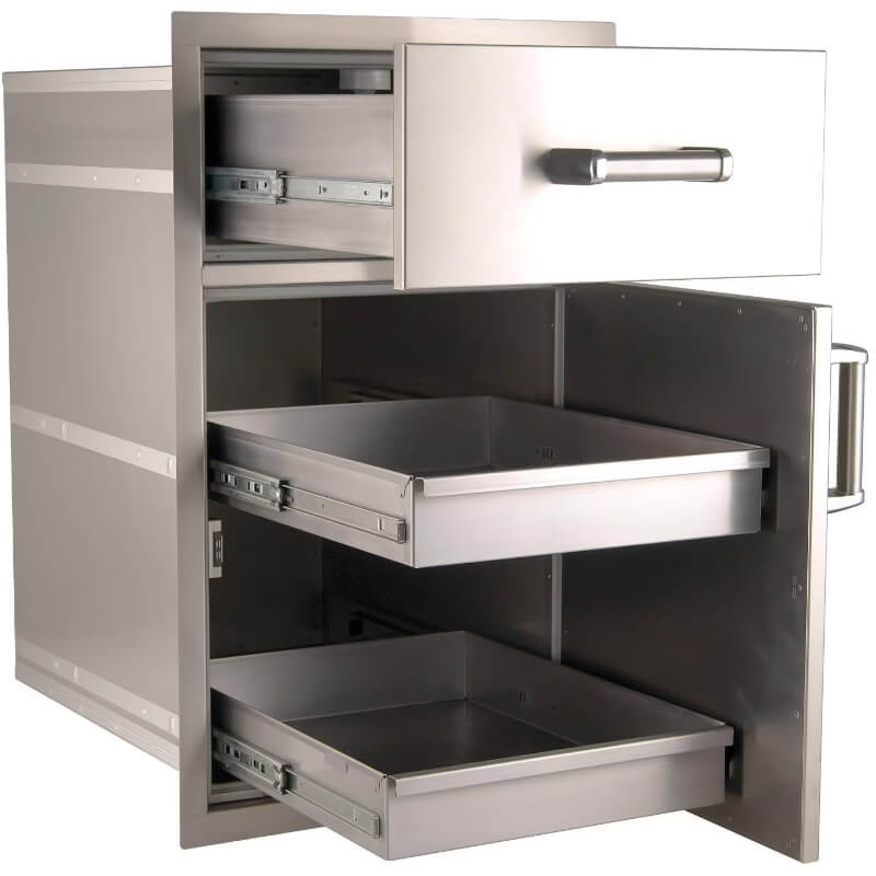 Fire Magic Premium Flush 20-Inch Large Pantry Door/Drawer Combo 54020S - Perfect for Kitchen Storage & Organization