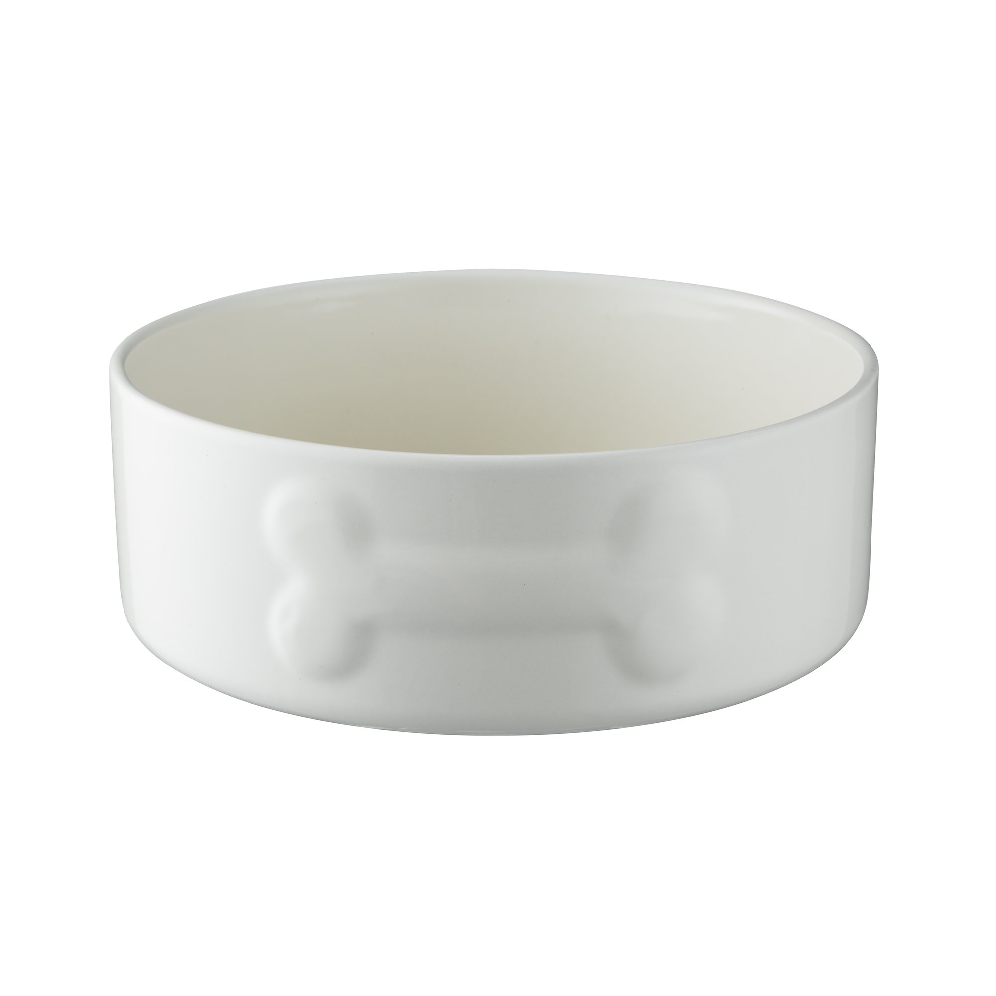 Mason Cash Colour Mix Cream Dog Bowl - 20cm Ceramic Pet Food Dish for Small & Medium Dogs - Perfect for Indoor & Outdoor Feeding