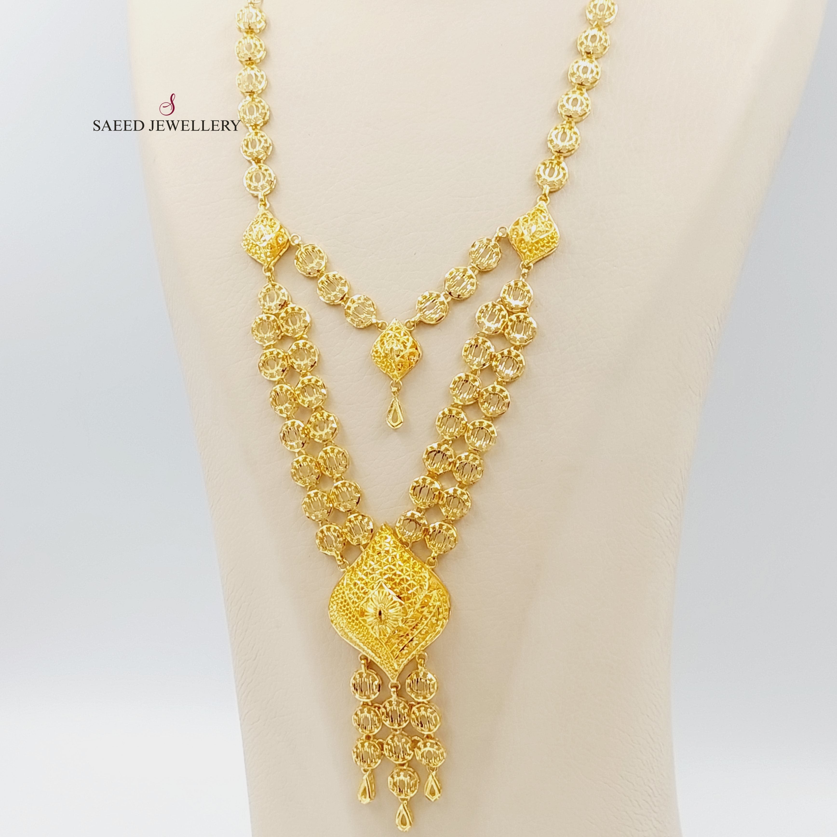 Emirati Style Pearl Beaded Shall Necklace for Women - Elegant Islamic Jewelry Gift for Eid, Wedding & Special Occasions