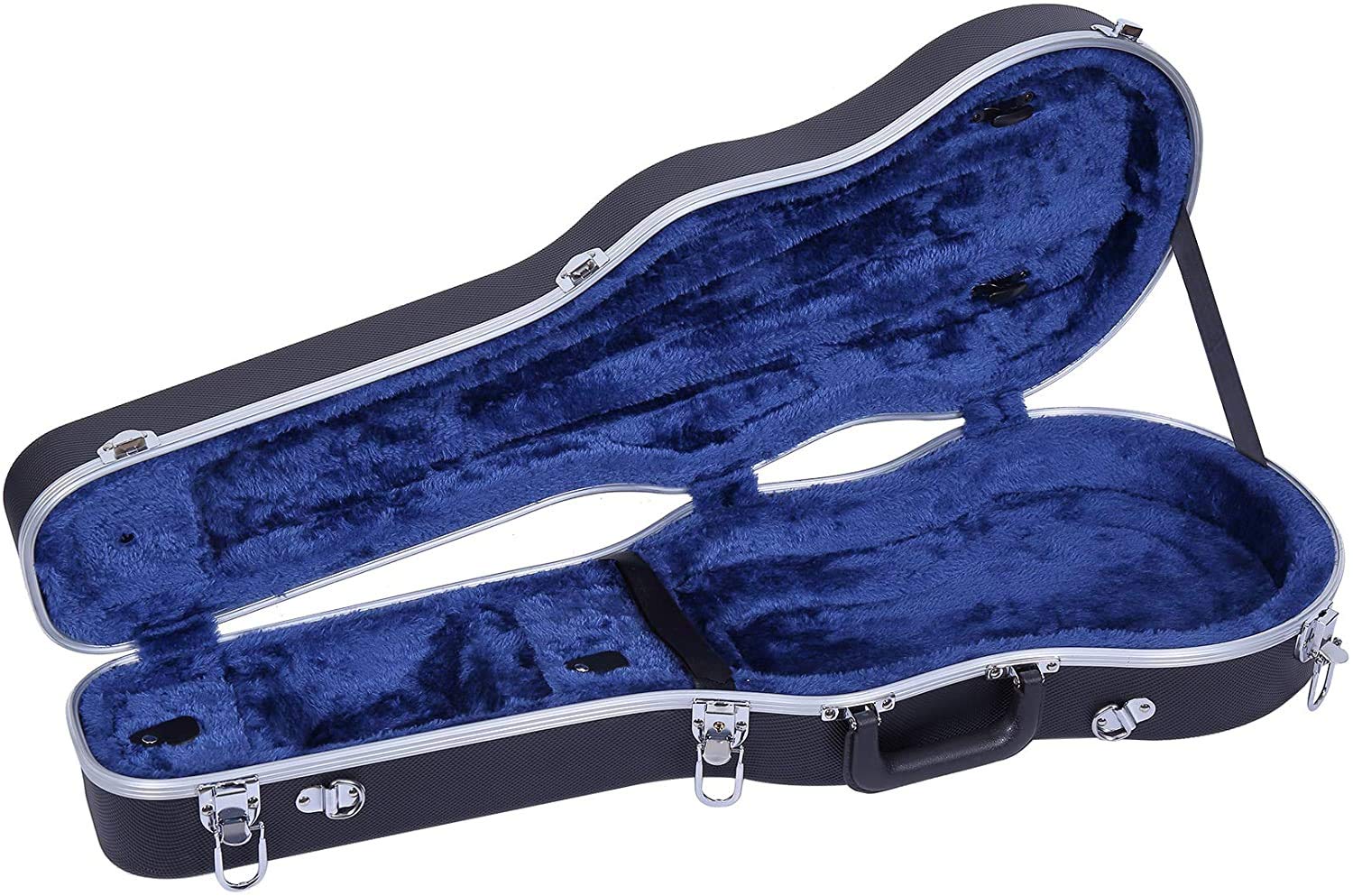 Crossrock ABS Molded Viola Hard Shell Case 15-15.5 Inch - Black (CRA860VL155BK) | Durable Protection for School, Travel & Professional Musicians