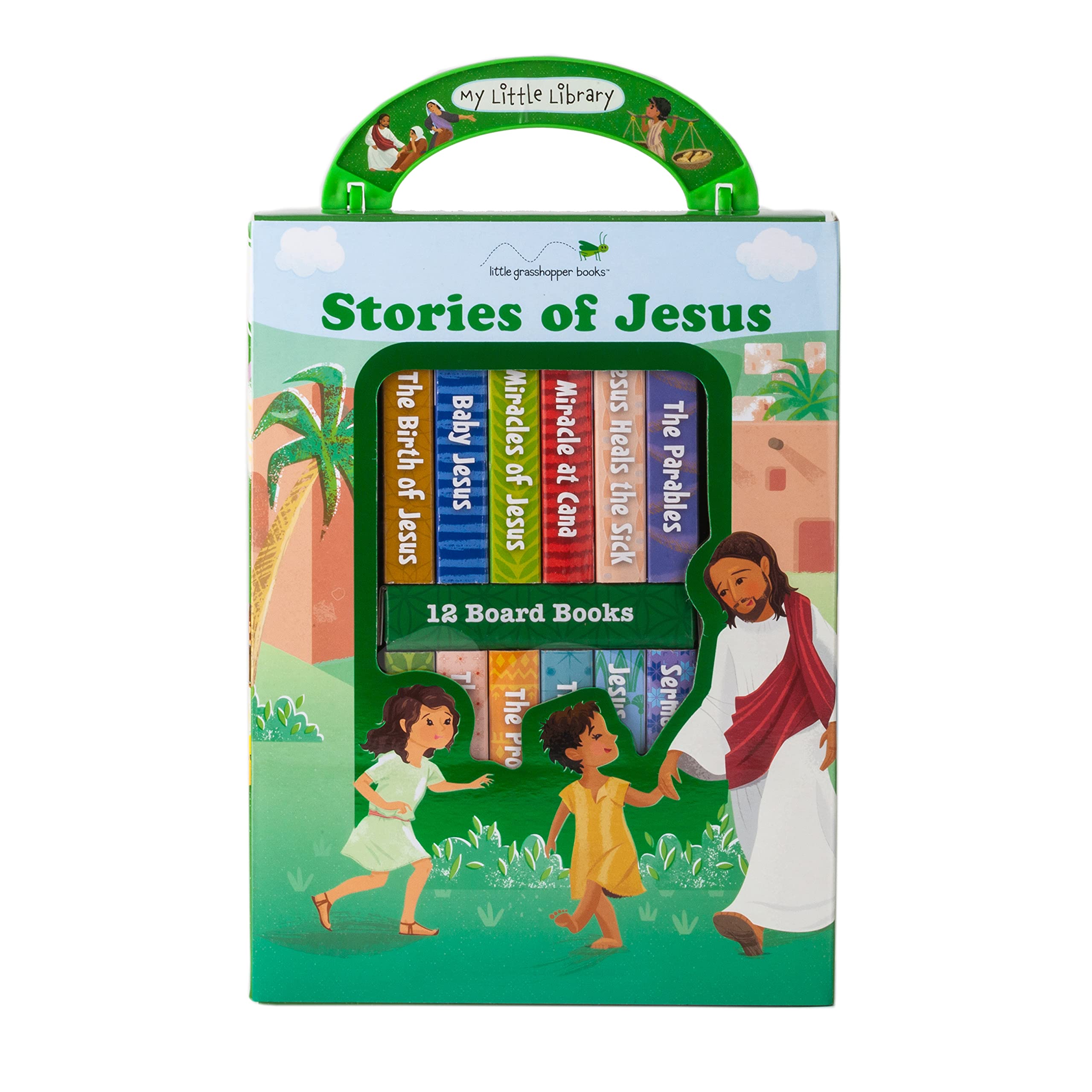 My Little Library: Stories of Jesus - 12 Board Books Set for Christian Kids | Bible Stories for Toddlers & Preschoolers | Perfect for Sunday School, Bedtime Reading & Gift Giving