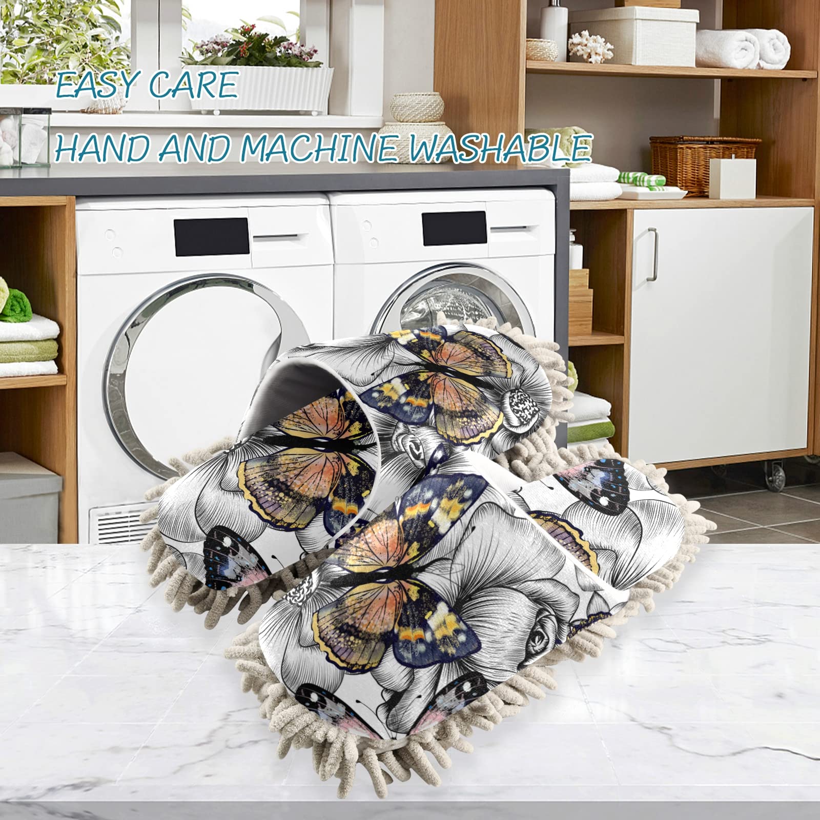 Poeticcity Unisex Mop Slippers - Indoor Cleaning Shoes for Home & Spa, Dusting House Slippers Size M-L - Perfect for Mopping Floors, Relaxing at Home, and Spa Days