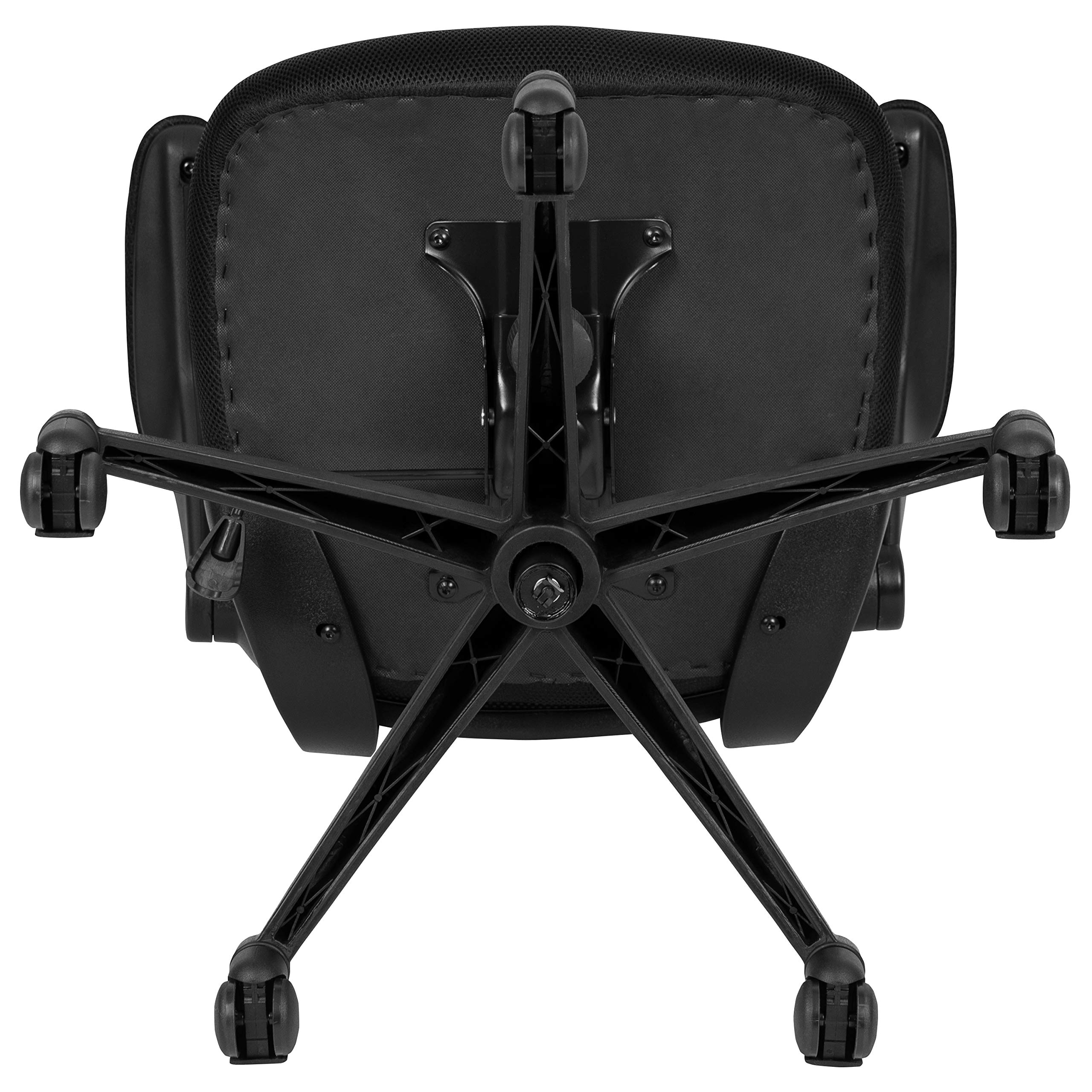 Flash Furniture Set of 8 Mid-Back Swivel Ergonomic Office Chairs with Flip-Up Arms, Black Mesh - Perfect for Home Office, Conference Rooms & Workspaces