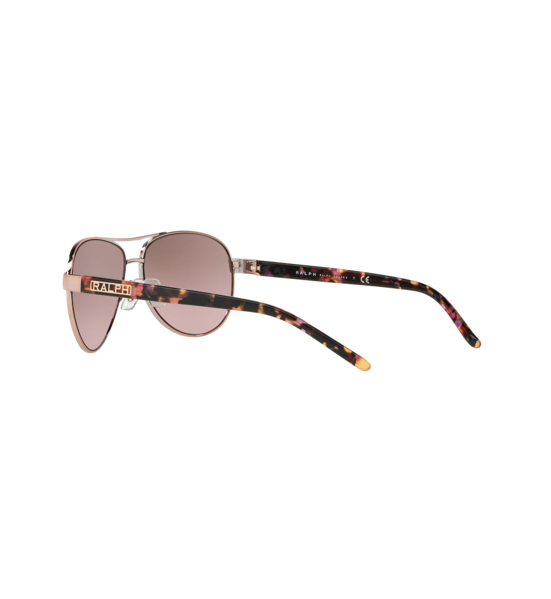 Ralph Ra4004 Rose Gold Violet Gradient Brown Polarized Sunglasses for Women - UV Protection, Fashionable & Comfortable for Driving, Beach, and Outdoor Activities