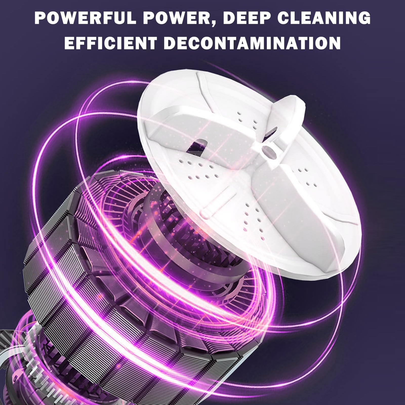 9L Portable Mini Washing Machine & Dryer Combo - Compact Foldable Design with Clip for Underwear, Baby Clothes, Small Laundry - Perfect for Apartments, Dorms, RV, Travel & Camping (Purple)