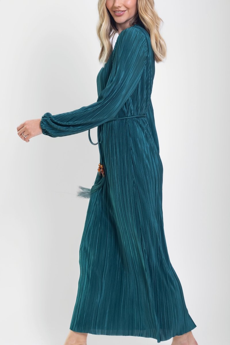 Elegant MEGAN DRESS in Green - Flowy Summer Maxi Dress for Women | Perfect for Beach Vacations, Weddings & Date Nights