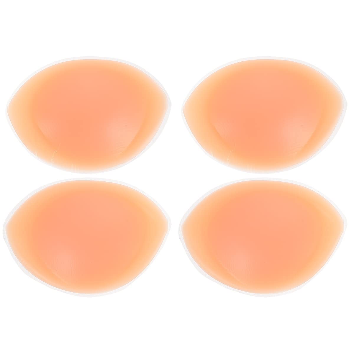 GALPADA Women's Sports Bras 4-Pack - Cotton Washable Nursing Pads, Reusable Breast Cushions for Breastfeeding - Beige Strapless Bras for Comfort & Support - Perfect for Yoga, Gym, Running & Daily Wear