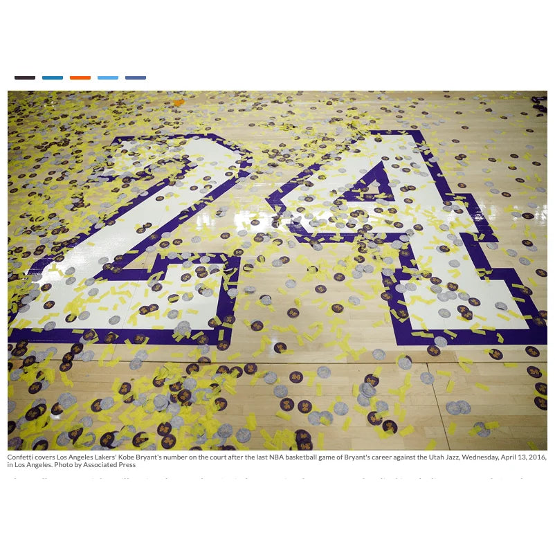 Kobe Bryant Autographed Lakers Final Game Used Confetti Framed Memorabilia #D 1/1 with UDA COA - Perfect for NBA Collectors, Sports Memorabilia Displays & Lakers Fan Gifts