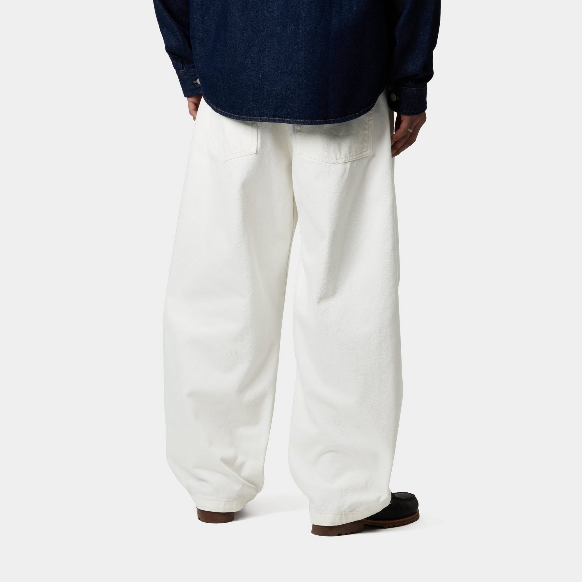 Brandon Women's White Pants - Comfortable Stretch High Waist Trousers for Work, Office & Casual Wear
